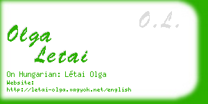 olga letai business card